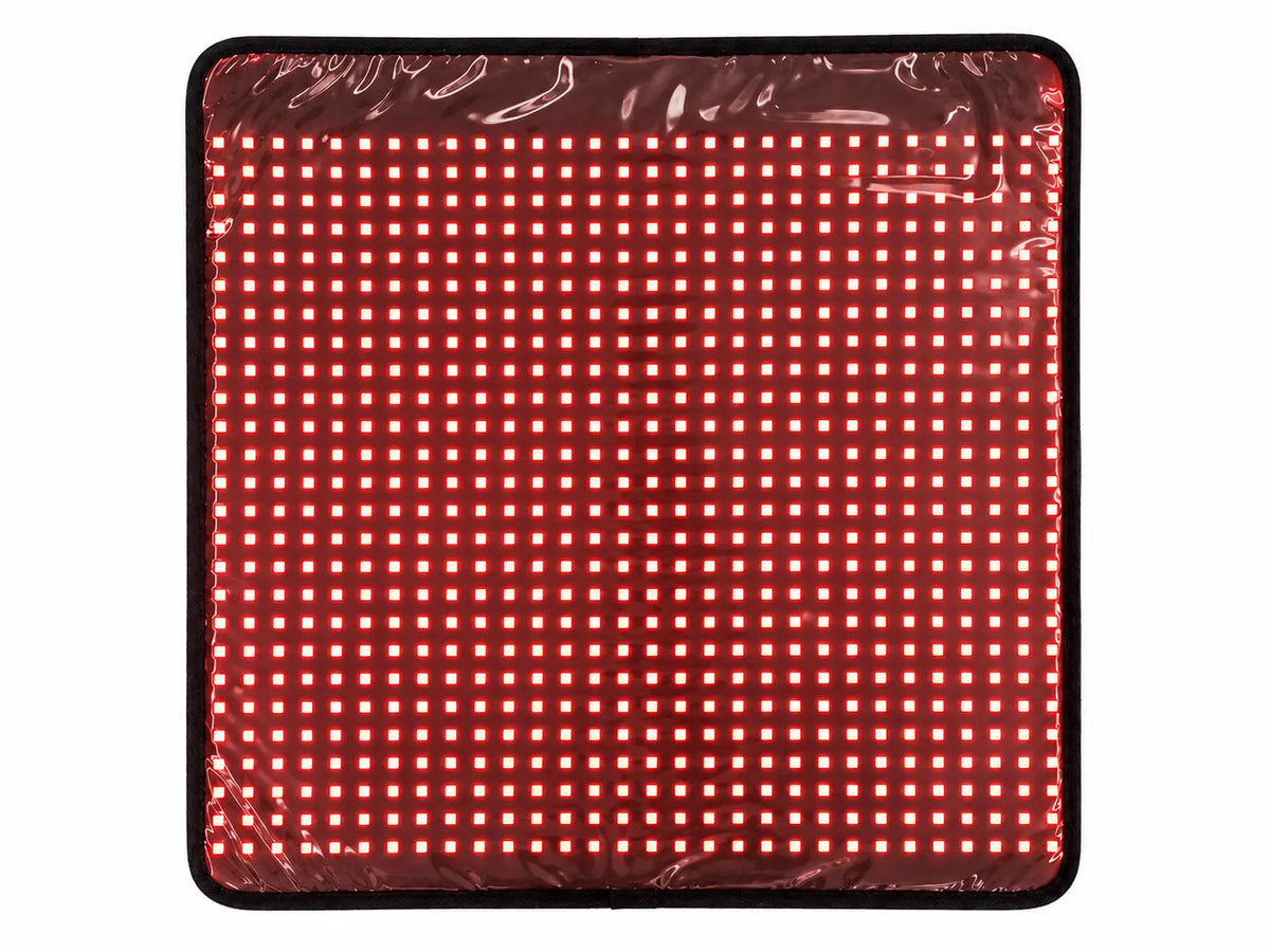 Binnenkant van de Liroma Flex met alle rode leds aan in een dicht raster