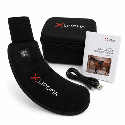 Complete set van The Hoof: het gebogen pad, opbergcase, USB-kabel en handleiding