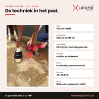 Specificaties van The Hoof: leds, golflengtes, lichtsterkte, timer en accu