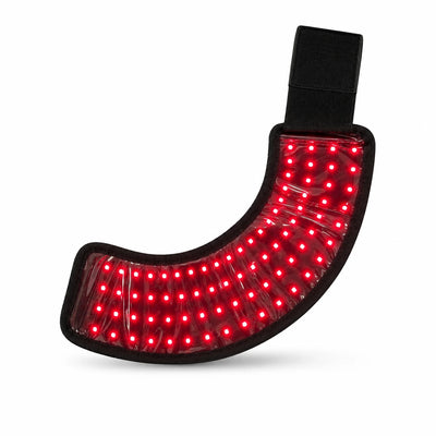 Binnenkant van The Hoof met alle rode leds aan, gebogen pad met klittenband