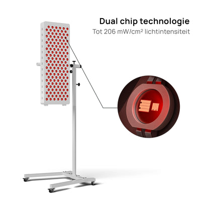 Close-up van een dual chip led van de Liroma Advanced Gen5 roodlichtlamp