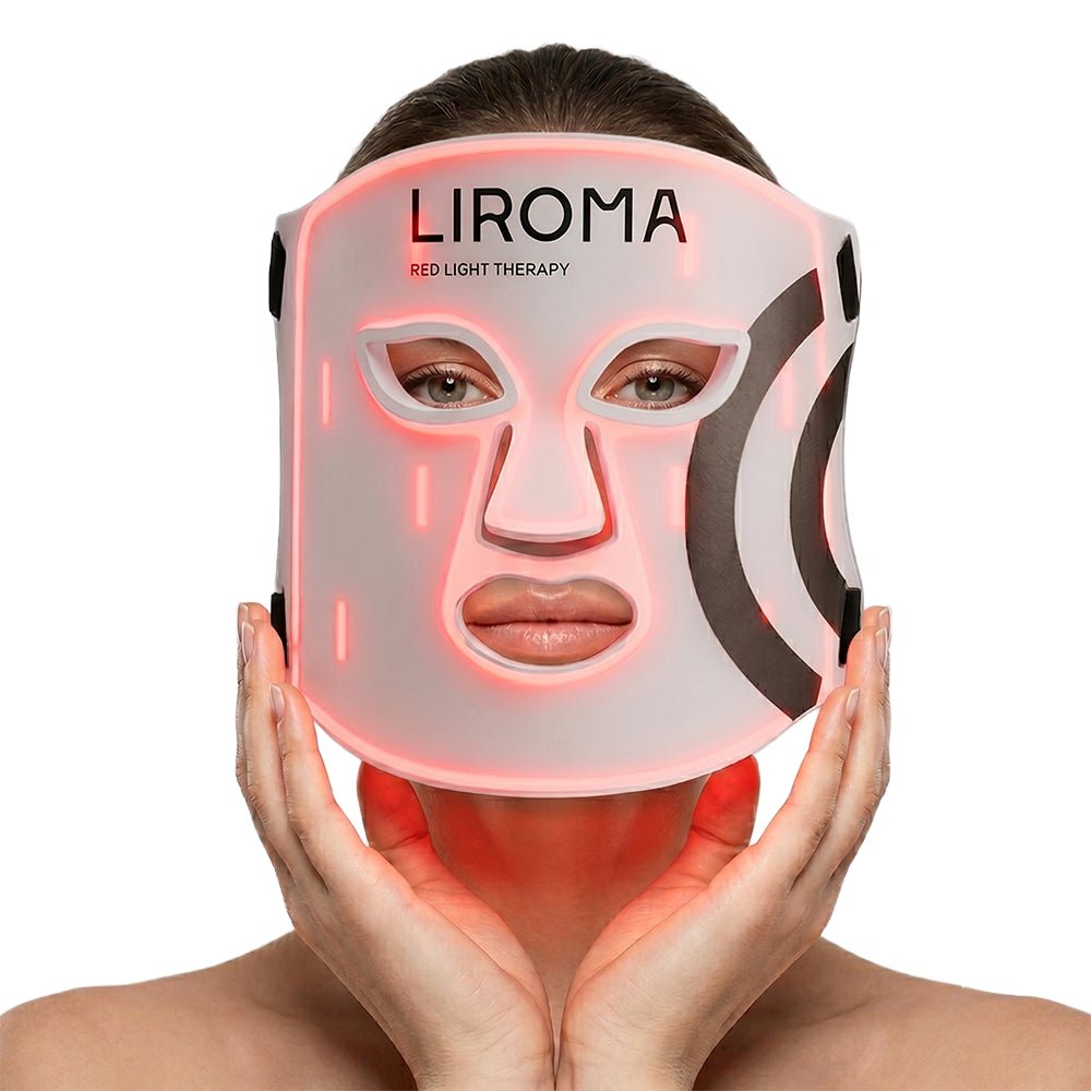 GLOW® LED Gezichtsmasker - Lichttherapie met Nabij-Infrarood & Roodlicht - Liroma