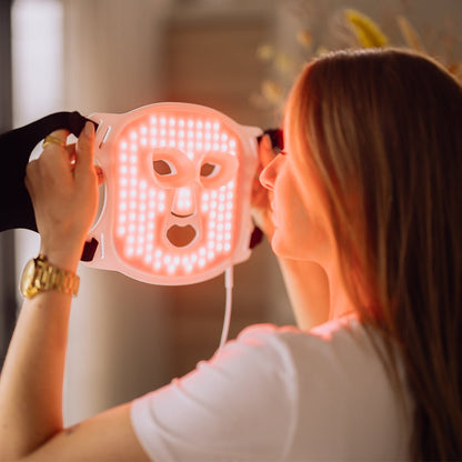 Rood licht therapie gezichtsmasker