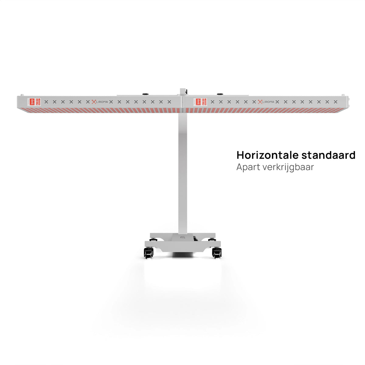 Liroma Multi Gen5 roodlichtlamp horizontaal op de verrijdbare vloerstandaard, apart verkrijgbaar