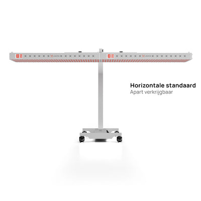 Liroma Multi Gen5 roodlichtlamp horizontaal op de verrijdbare vloerstandaard, apart verkrijgbaar